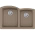 Franke ELG160OYS - 33 Inch Ellipse Undermount Double Bowl Granite Kitchen Sink with 9 Inch Bowl Depth