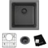 Elkay Quartz Classic ELG1616GT0C - 15 3/4 Inch Dual Mount Single Bowl Bar Sink with Accessories