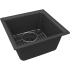 Elkay Quartz Classic ELG1616MB0C - 15 3/4 Inch Dual Mount Single Bowl Bar Sink with Accessories