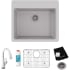 Elkay Quartz Classic ELG2522GS0FLC - 22 Inch Drop-In Single Bowl Kitchen Sink with Accessories