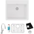 Elkay Quartz Classic ELG2522WH0FLC - 22 Inch Drop-In Single Bowl Kitchen Sink with Accessories