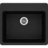 Elkay Quartz Classic ELGAD2522PDBK0 - 22 Inch Drop-In Single Bowl Kitchen Sink with 535° F Heat Safe