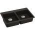 Elkay Quartz Classic ELGAD3322PDBK0 - 22 Inch Top Mount ADA Double Bowl Kitchen Sink