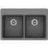 Elkay Quartz Classic ELGAD3322PDGS0 - 22 Inch Top Mount ADA Double Bowl Kitchen Sink with 535° F Heat Safe