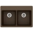 Elkay Quartz Classic ELGAD3322PDMC0 - 22 Inch Top Mount ADA Double Bowl Kitchen Sink with 535° F Heat Safe