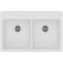 Elkay Quartz Classic ELGAD3322PDWH0 - 22 Inch Top Mount ADA Double Bowl Kitchen Sink with 535° F Heat Safe