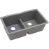 Elkay Quartz Classic ELGDULB3322GS0 - Greystone Angled View