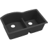 Elkay Quartz Classic ELGHU3322RBK0 - Black Angled View