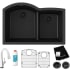 Elkay Quartz Classic ELGHU3322RBKFLC - 22 Inch Undermount 60/40 Double Bowl Kitchen Sink with 535° F Heat Safe