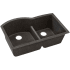 Elkay Quartz Classic ELGHU3322RBS0 - Black Shale Angled View