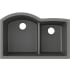 Elkay Quartz Classic ELGHU3322RGT0 - Elkay Quartz Classic® Offset 60/40 Double Bowl Undermount Kitchen Sink with Aqua Divide