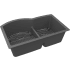 Elkay Quartz Classic ELGHU3322RGT0C - 22 Inch Undermount 60/40 Double Bowl Kitchen Sink Kit