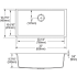 Elkay Quartz Classic ELGRU13322GT0 - 18 Inch Undermount Single Bowl Kitchen Sink - Dimension