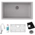 Elkay Quartz Classic ELGRU13322GSFLC - 18 Inch Undermount Single Bowl Kitchen Sink with Accessories