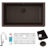 Elkay Quartz Classic ELGRU13322MCFLC - 18 Inch Undermount Single Bowl Kitchen Sink with Filtered Faucet