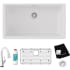 Elkay Quartz Classic ELGRU13322WHFLC - 18 Inch Undermount Single Bowl Kitchen Sink with Accessories