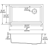 Elkay Quartz Classic ELGU13322GT0 - 18 Inch Undermount Single Bowl Kitchen Sink - Dimension
