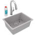 Elkay Quartz Classic ELGU2522GS0FLC - 18 1/2 Inch Undermount Single Bowl Kitchen Sink with Filtered Faucet