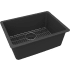 Elkay Quartz Classic ELGU2522MB0C - 18 1/2 Inch Undermount Single Bowl Kitchen Sink Kit