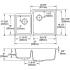 Elkay Gourmet E-Granite Collection ELGOU3321LWH0 - Drawing