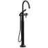 Rohl Momenti™ TMMRD39JBK - Momenti™ Thermostatic Single Hole Floor Mount Tub Filler Trim With C-Spout in Black