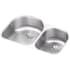 Elkay Lustertone Collection ELUH3119RPD - Elkay Lustertone® Classic Stainless Steel Double Bowl Undermount Kitchen Sink with Perfect Drain®