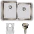 Elkay Gourmet Perfect Drain Collection Lustertone Collection ELUH3120RPDBG - Elkay Lustertone® Classic Stainless Steel Double Bowl Undermount Kitchen Sink with Perfect Drain®