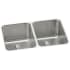 Elkay Gourmet Perfect Drain Collection Lustertone Collection ELUH322010PD - Elkay Lustertone® Classic Stainless Steel Double Bowl Undermount Kitchen Sink with Perfect Drain®