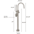 ZLINE EMBYBTFBN - Emerald Bay Bath Tub Filler Dimension