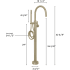 ZLINE EMBYBTFCB - Emerald Bay Bath Tub Filler Dimension
