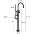 ZLINE EMBYBTFMB - Emerald Bay Bath Tub Filler Dimension
