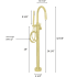 ZLINE EMBYBTFPG - Emerald Bay Bath Tub Filler Dimension