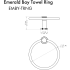 ZLINE EMBYTRNGPG - Emerald Bay Towel Ring Dimension