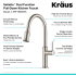 Kraus Sellette KPF1680SFSKSD80SFS - Single Handle Pull-Down Kitchen Faucet Features