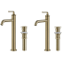 Kraus Ramus Series KVF1220BG2PK - Single Handle Vessel Bathroom Faucet with Pop-Up Drain in Brushed Gold (2-Pack)