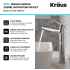Kraus Indy™ Series KVF1400CHPU10CH - Single Lever Vessel Bathroom Faucet Features