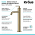 Kraus Ramus Series KVF1220BG - Single Lever Vessel Bathroom Faucet Features