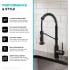 Kraus Bolden Series KPF1610MBKSD43MB - Commercial Style Pull-Down Single Handle 18" Kitchen Faucet in Matte Black t Features
