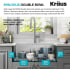 Kraus KWT30230 - 30 Inch Dual Mount Workstation Double Bowl Kitchen Sink