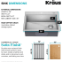 Kraus KWT31028 - 28 Inch Dual Mount Workstation Single Bowl Kitchen Sink Dimension