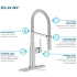 Elkay Avado Collection LKAV1061BKCR - Avado Single Hole Kitchen Faucet with Semi-professional Spout and Forward Only Lever Handle