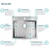 Elkay Crosstown Collection ECTSRAD25226TBG0 - 18 Gauge Stainless Steel Single Bowl Dual Mount Kitchen Sink Features