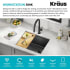 Kraus KWU111123PGM - 23 Inch Undermount Workstation Single Bowl Kitchen Sink Workstation Sink