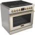 Fulgor Milano EVOQUE 400 Series F4EDF366BR1SS - 36 Inch Freestanding Dual Fuel Range with 6 Sealed Brass Burners