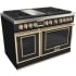 Fulgor Milano EVOQUE 400 Series F4EDF486GBR1BK - 48 Inch Freestanding Dual Fuel Range with 6 Sealed Brass Burners