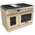 Fulgor Milano EVOQUE 400 Series F4EDF486GBR1IV - 48 Inch Freestanding Dual Fuel Range with 6 Sealed Brass Burners