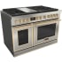 Fulgor Milano EVOQUE 400 Series F4EDF486GBR1SS - 48 Inch Freestanding Dual Fuel Range with 6 Sealed Brass Burners