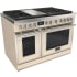 Fulgor Milano EVOQUE 400 Series F4EDF486GCS1IV - 48 Inch Freestanding Dual Fuel Range with 6 Sealed Brass Burners