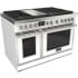 Fulgor Milano EVOQUE 400 Series F4EDF486GCS1MW - 48 Inch Freestanding Dual Fuel Range with 6 Sealed Brass Burners