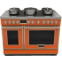 Fulgor Milano EVOQUE 400 Series F4EDF486GCS1RAL - 48 Inch Freestanding Dual Fuel Range with 6 Sealed Brass Burners